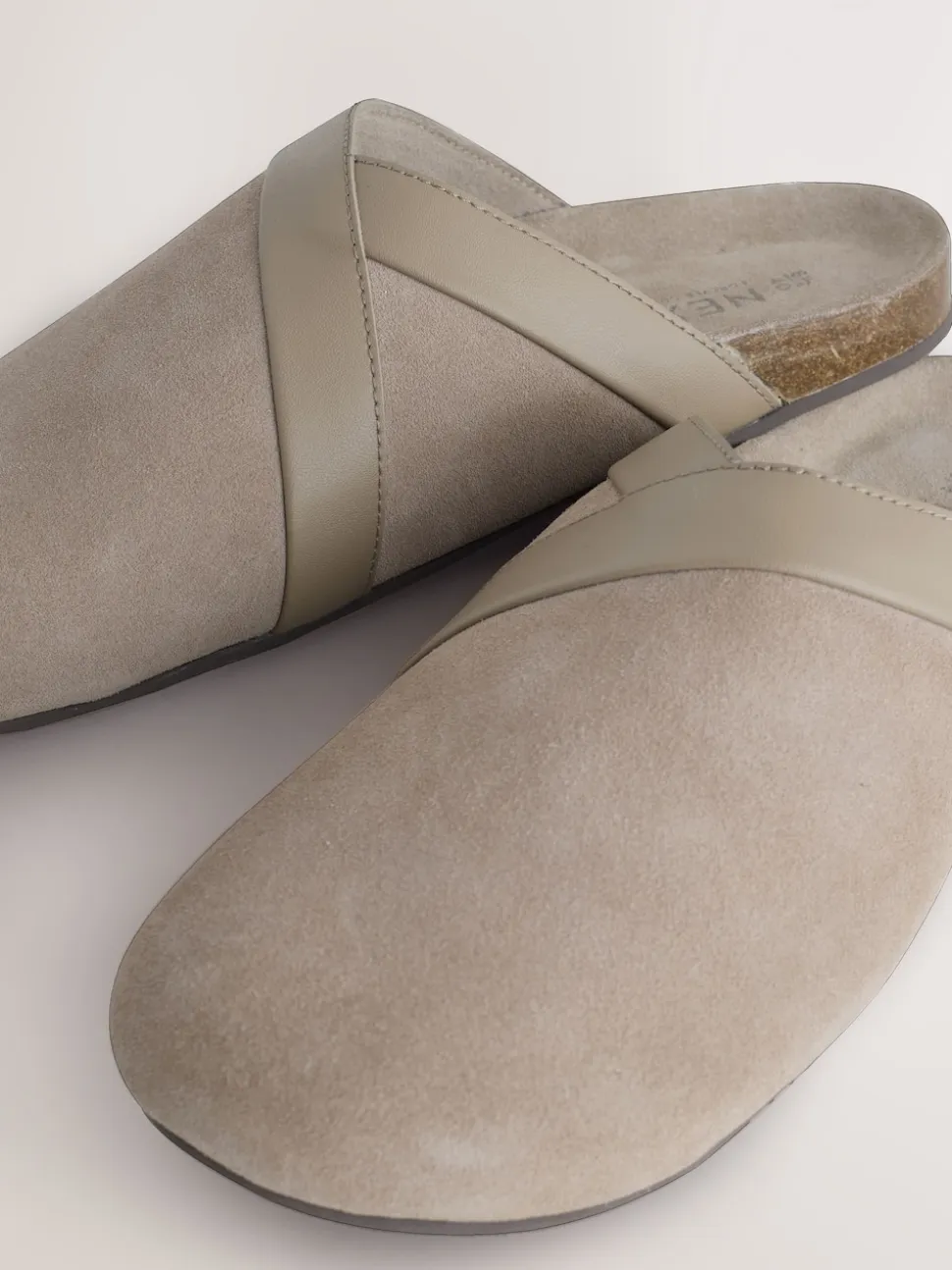 Mink Brown Forever Comfort Leather Clean Footbed Clogs