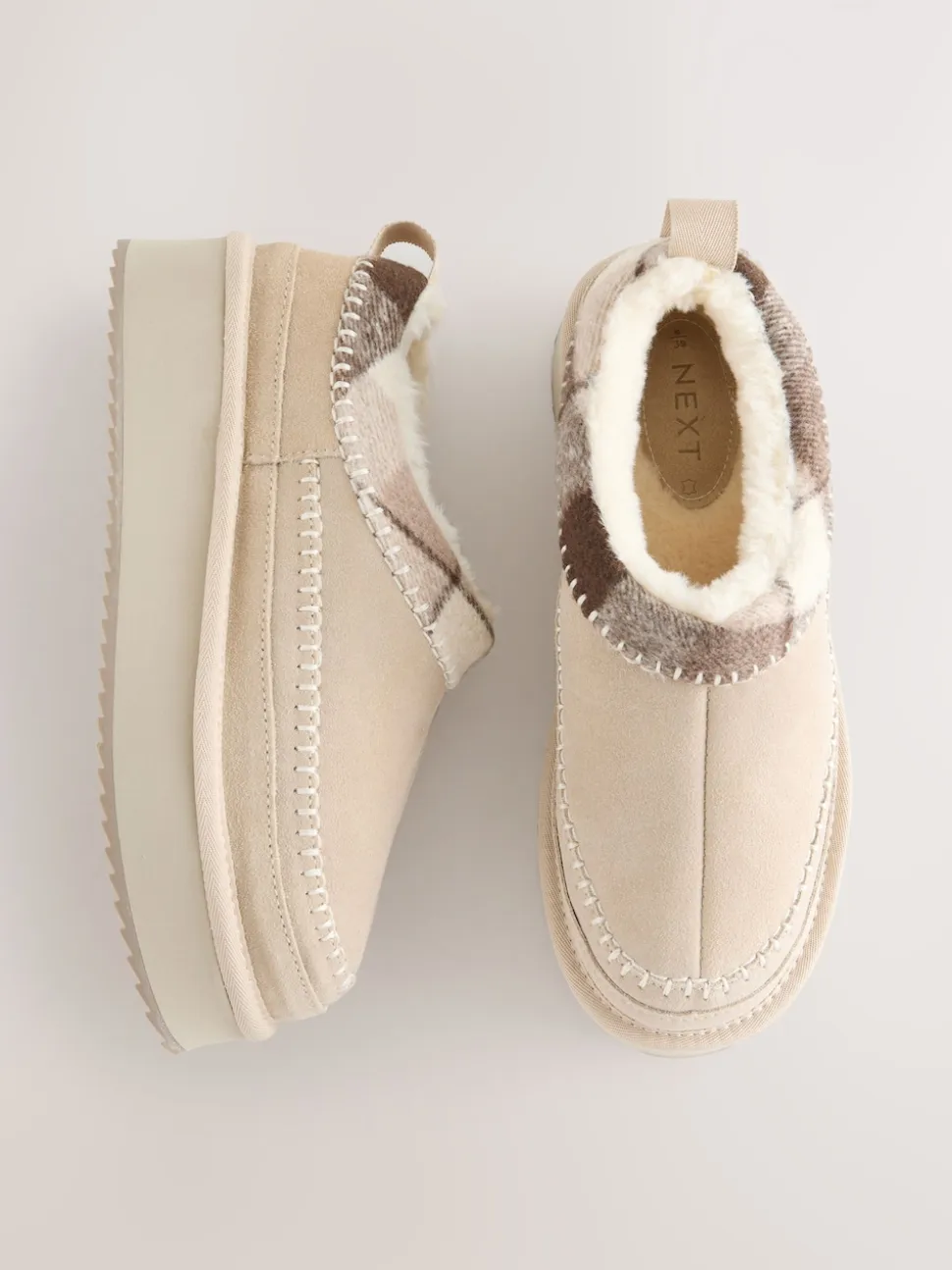Mink Brown Forever Comfort® Leather Fur Lined Cosy Platform Shoes