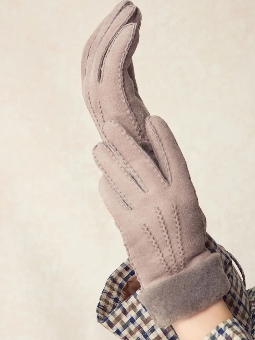 Mink Brown N. Premium Leather Sheepskin Gloves