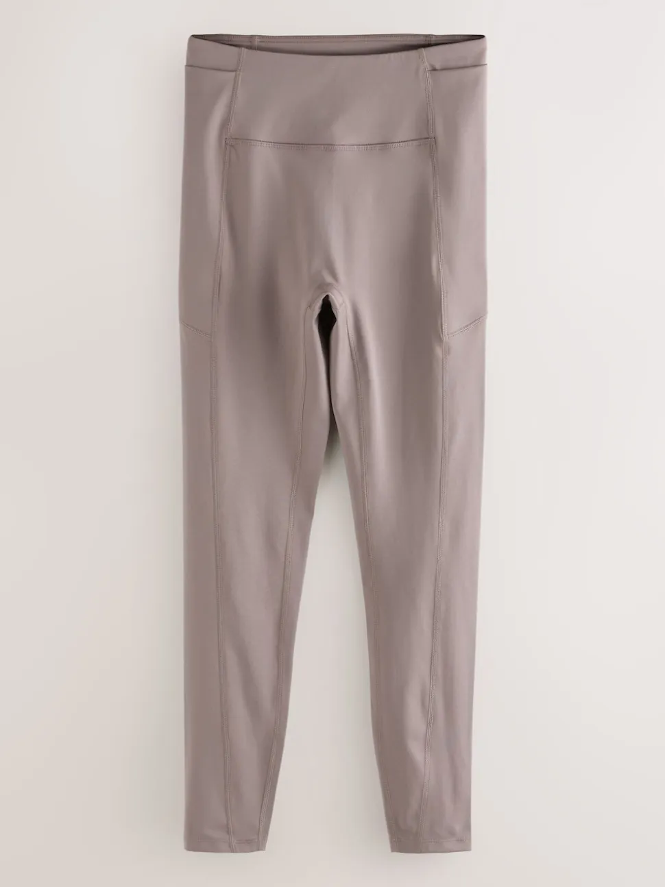 Mink Brown Power Active Sports Leggings with Pocket