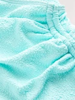 Mint Green Textured Ruched Side Tummy Shaping Control Swimsuit