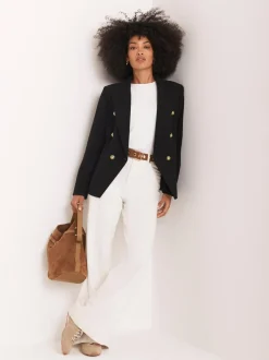 Mint Velvet Black Double Breasted Blazer