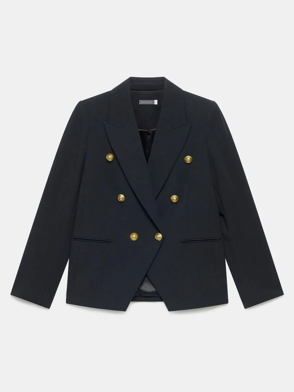 Mint Velvet Black Double Breasted Blazer