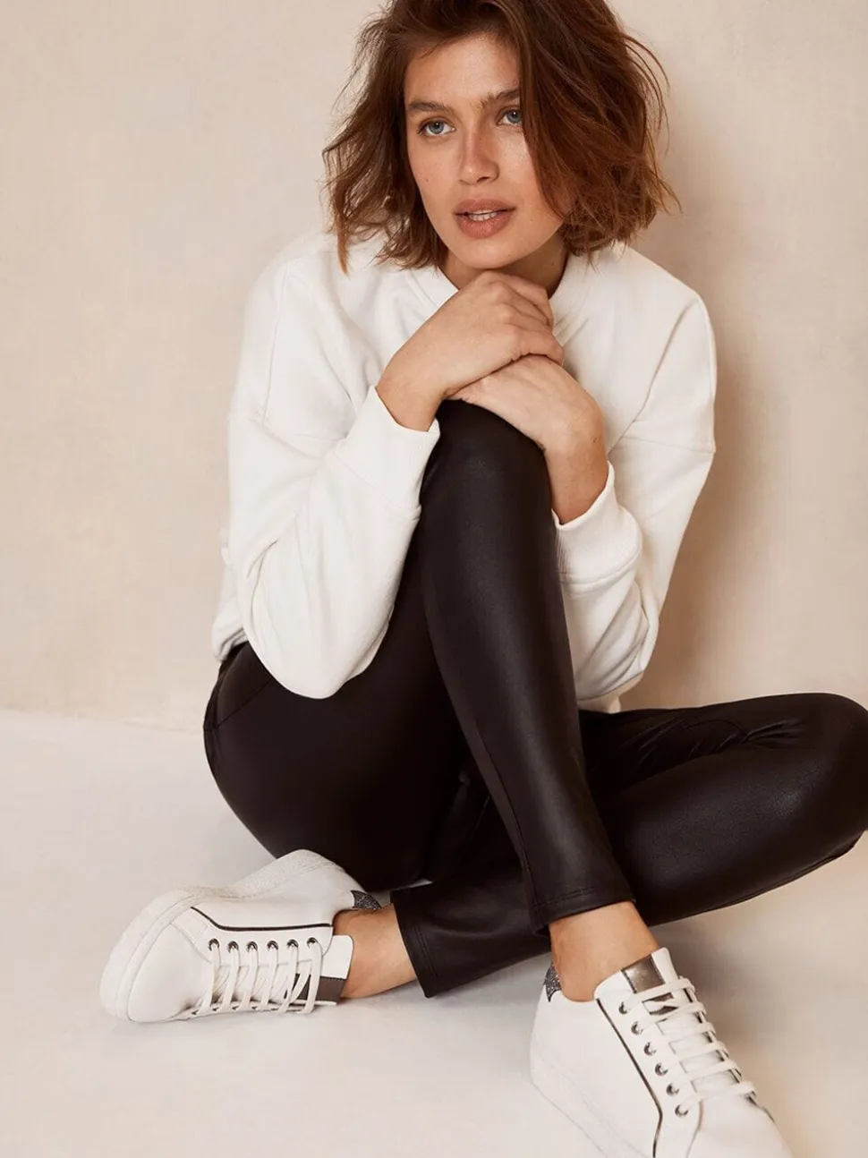 Mint Velvet Black Leather Look Leggings