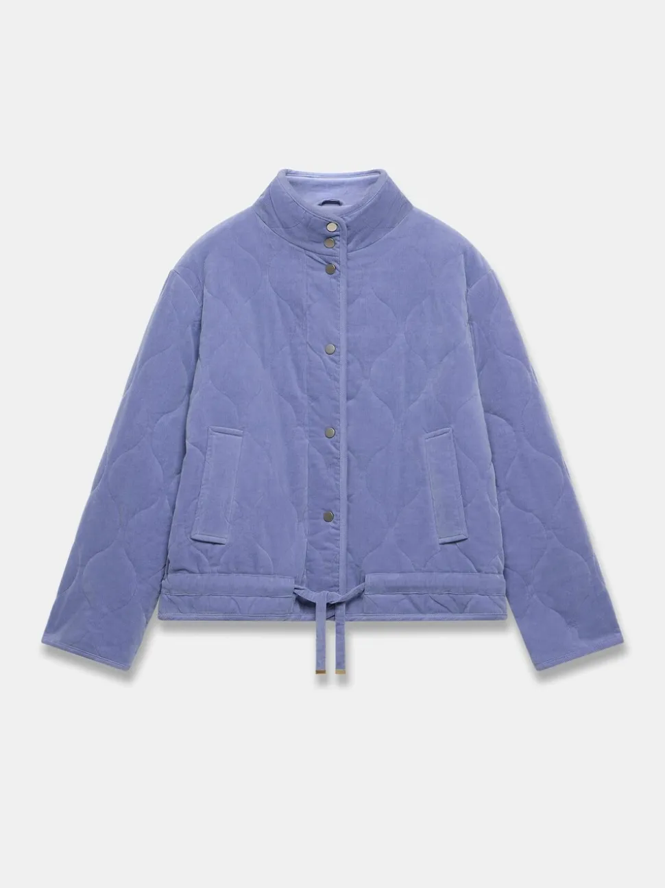 Mint Velvet Blue Cotton Blend Corduroy Quilted Jacket