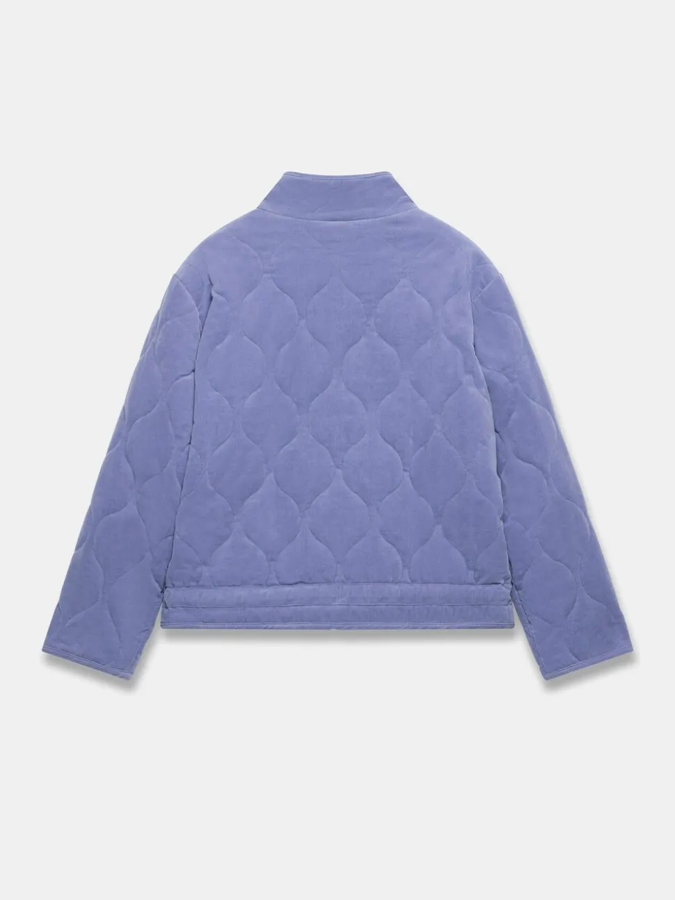 Mint Velvet Blue Cotton Blend Corduroy Quilted Jacket
