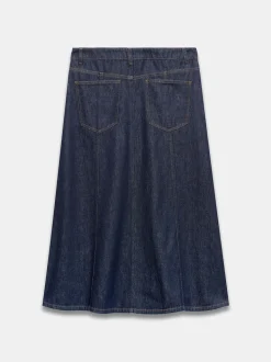 Mint Velvet Blue Denim Midi Skirt