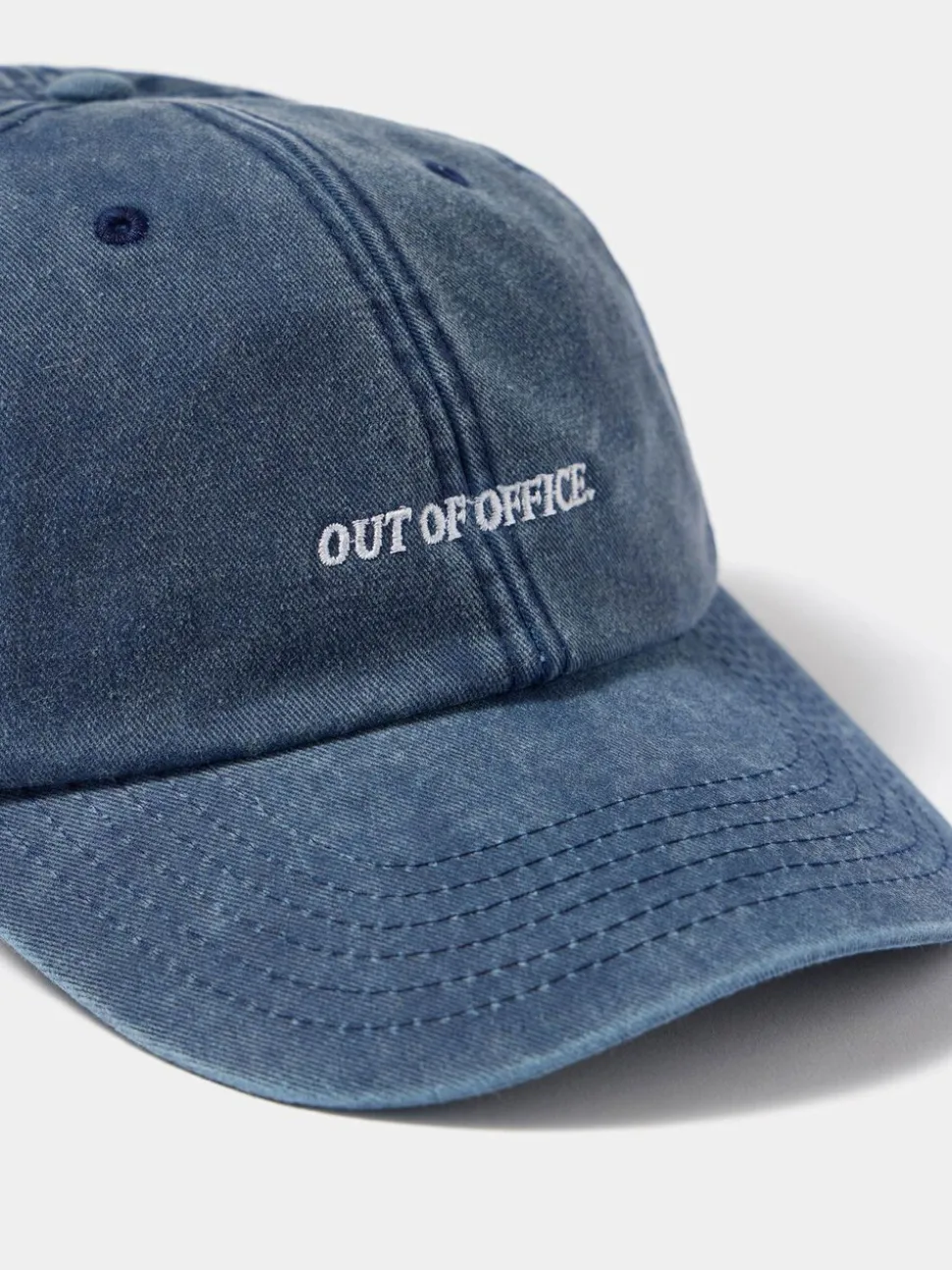 Mint Velvet Blue Denim Slogan Cap