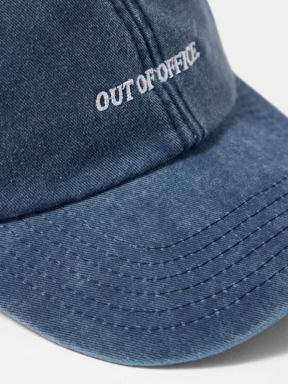 Mint Velvet Blue Denim Slogan Cap