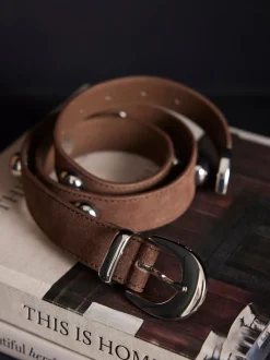 Mint Velvet Brown Statement Leather Belt