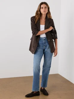 Mint Velvet Brown Suede Blazer
