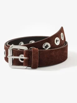 Mint Velvet Brown Suede Eyelet Belt