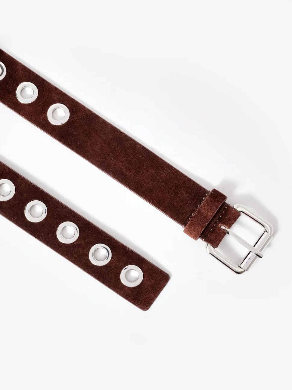 Mint Velvet Brown Suede Eyelet Belt