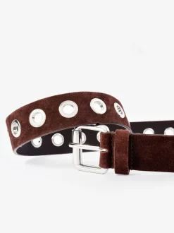 Mint Velvet Brown Suede Eyelet Belt