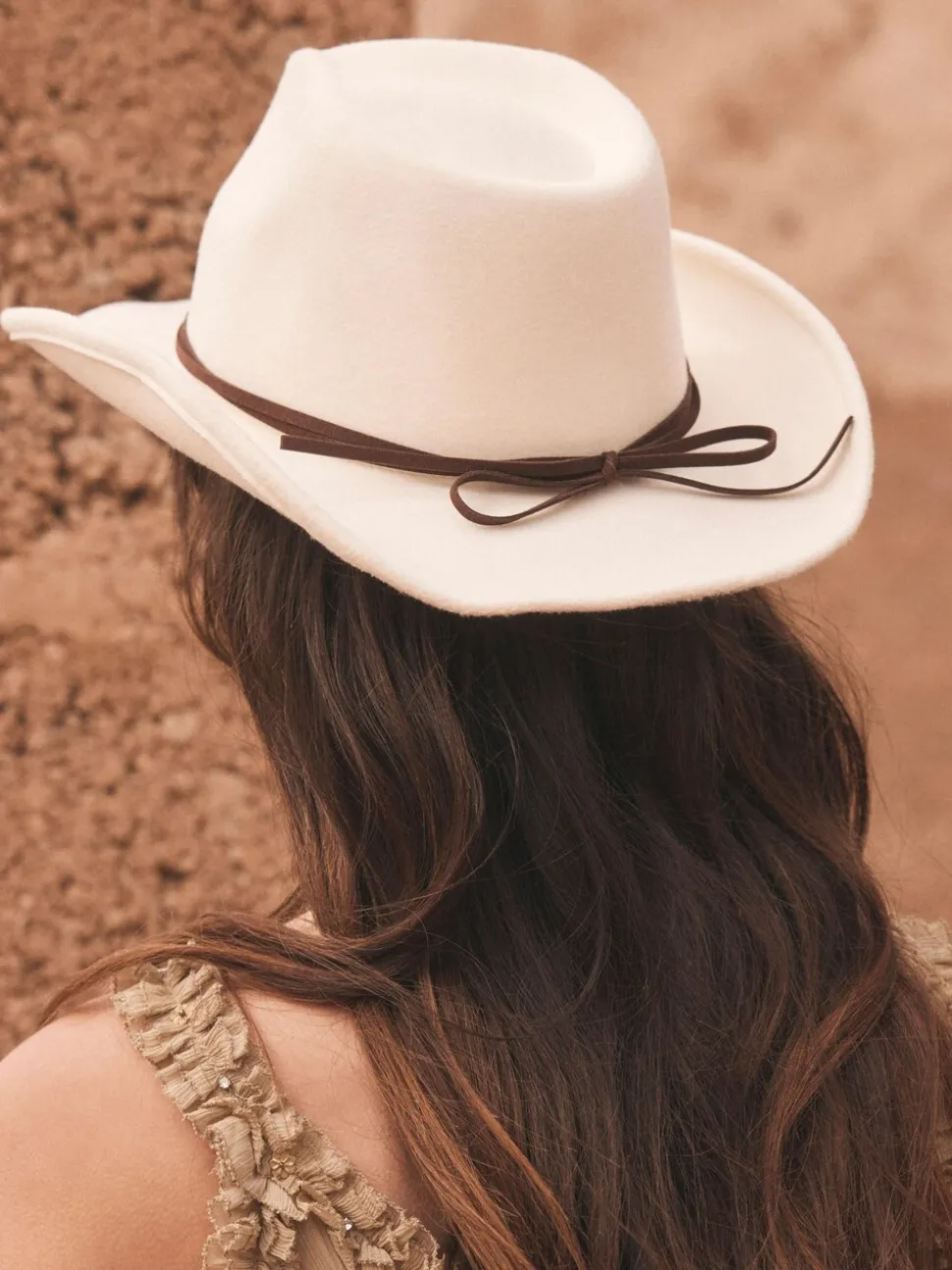 Mint Velvet Cream Cowboy Hat
