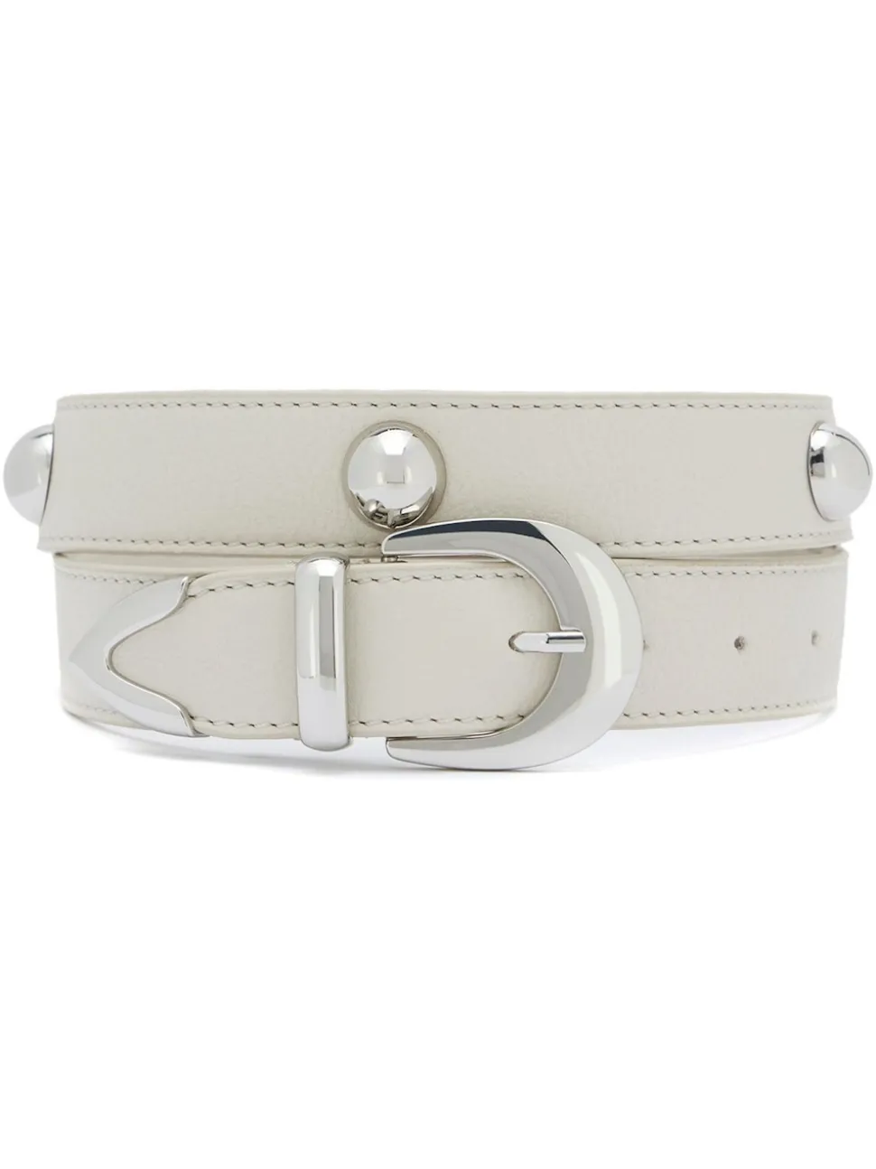 Mint Velvet Cream Statement Leather Belt