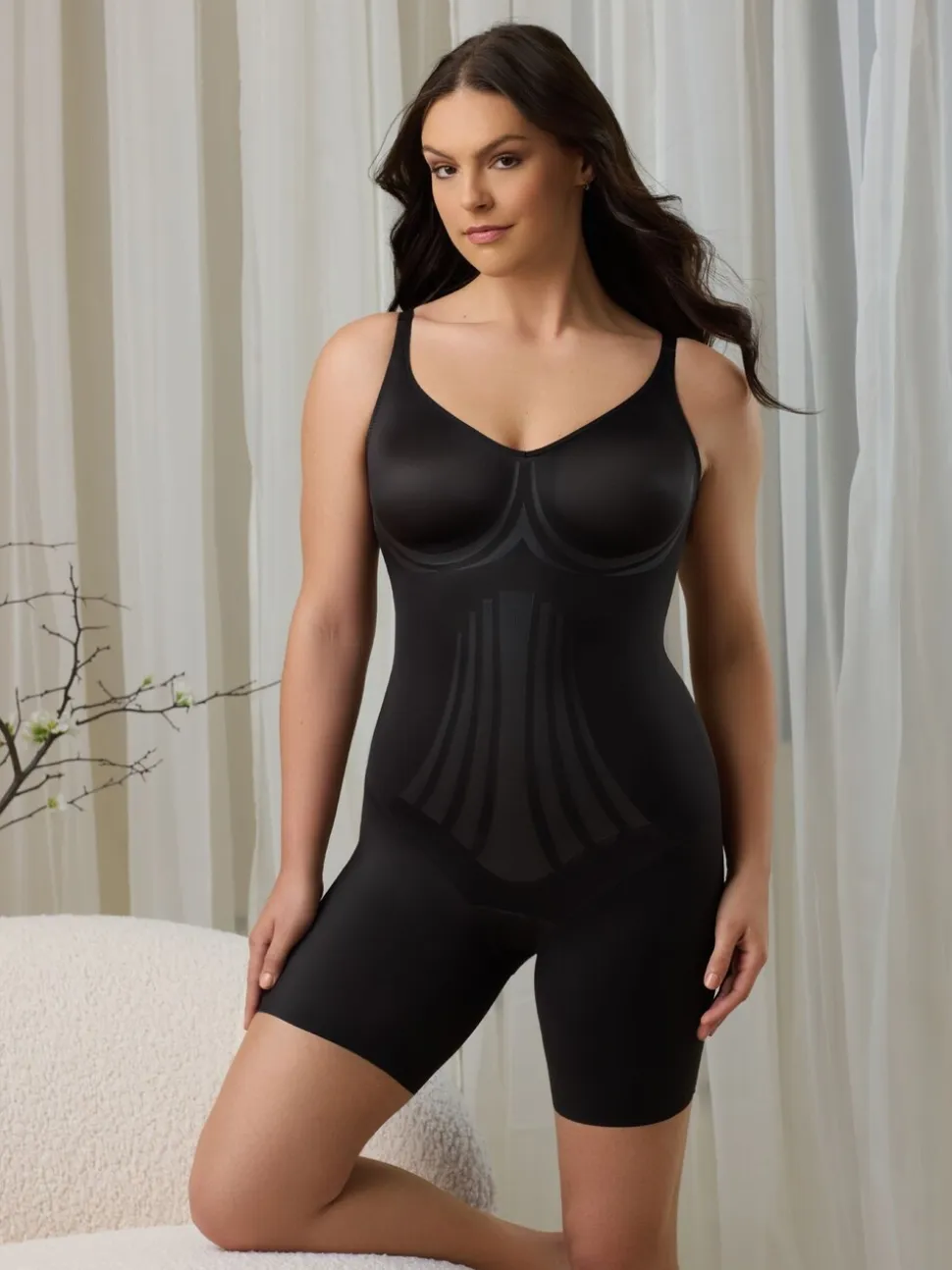 Miraclesuit Modern Miracle Extra Firm Control Thigh Slimming Bodysuit with Lycra Fit Sense Technology