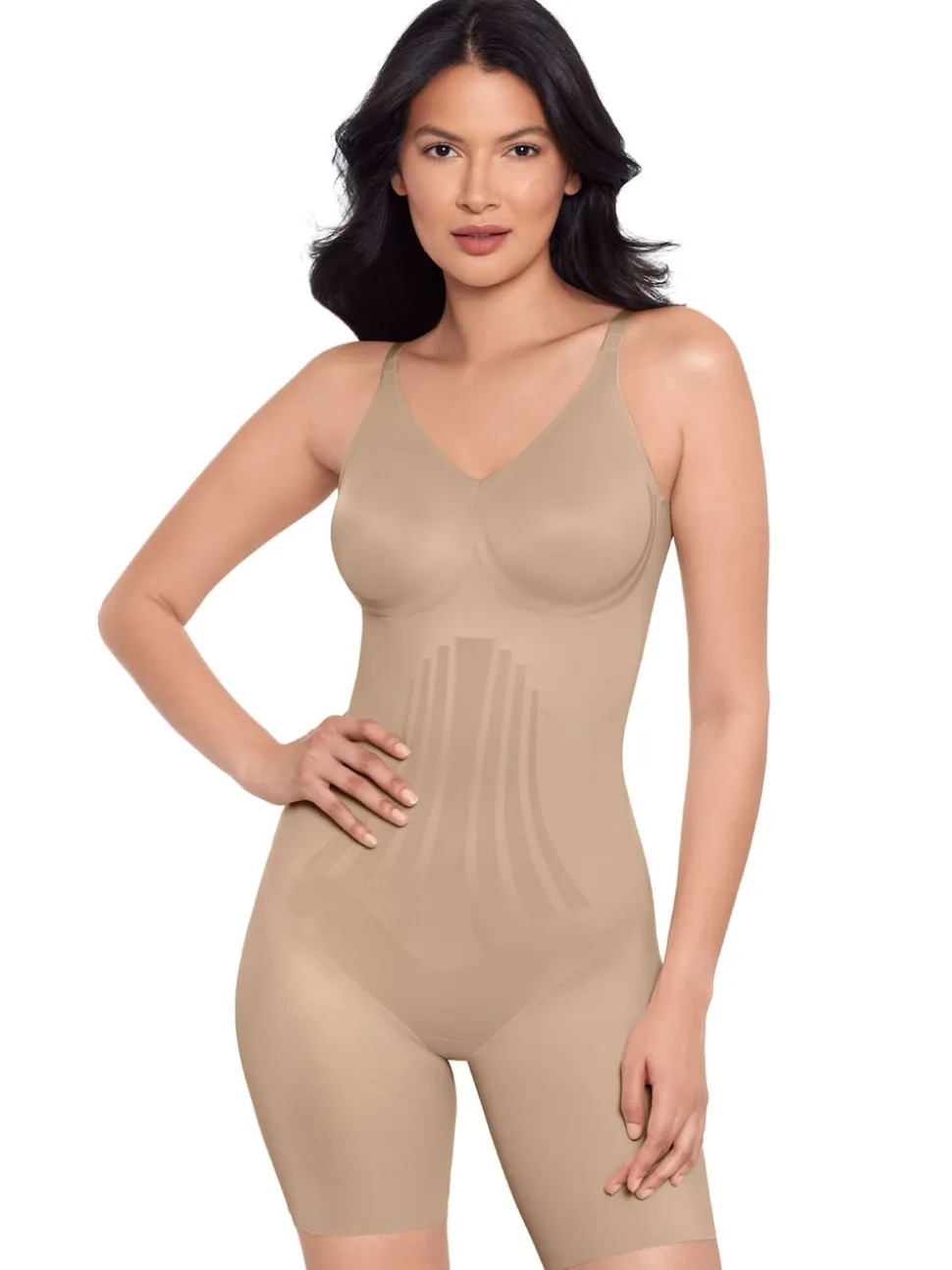 Miraclesuit Modern Miracle Extra Firm Control Thigh Slimming Bodysuit with Lycra Fit Sense Technology