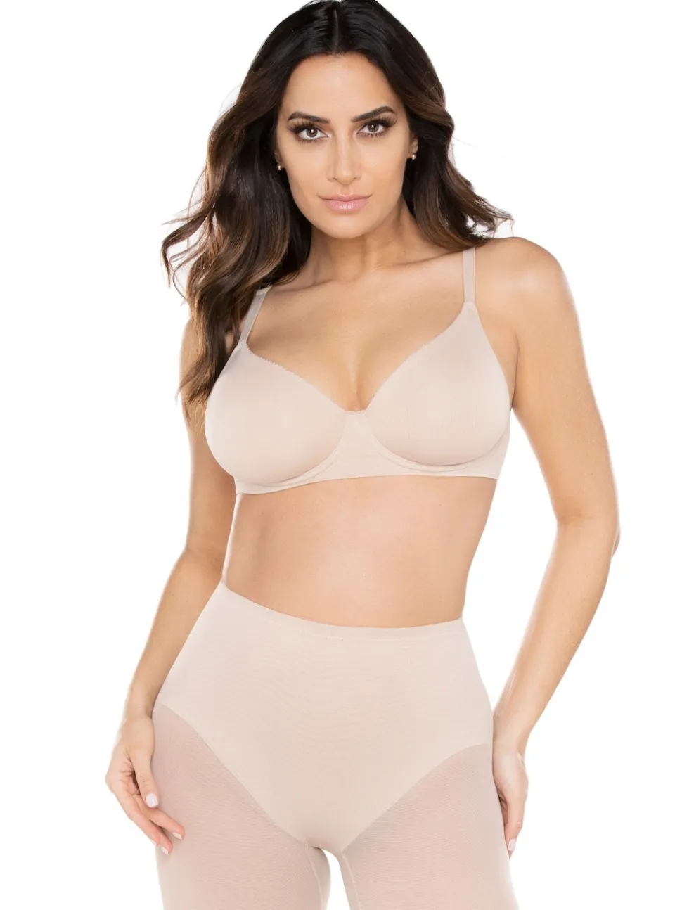 Mirclesuit Tummy Control Boy Warm Beige Waistline Sheer Rear Lifting Shorts