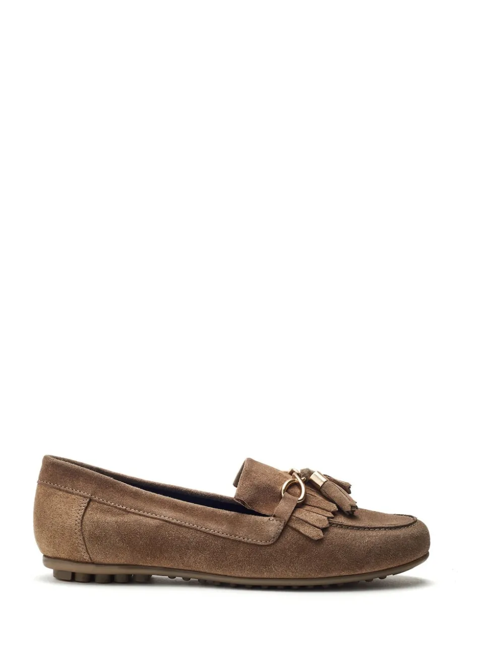 Moda in Pelle Natural Essana Chain And Tassel Detail Moccasins