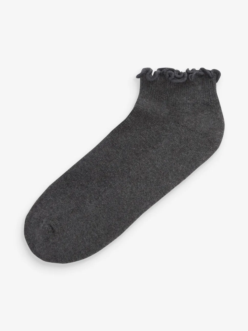 Monochrome Frill Top Cushion Sole Trainer Socks 4 Pack