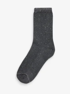Monochrome Neppy Cushion Sole Socks 4 Pack