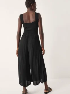 Monsoon Black Billie Embroidered Jumpsuit