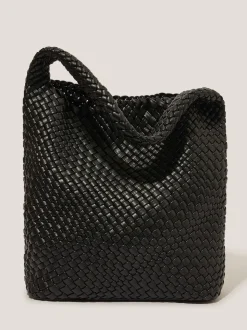 Monsoon Black Pree Woven Hobo Bag