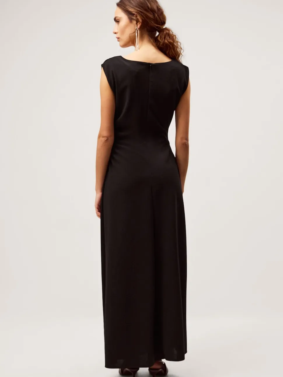 Monsoon Black Tansy Sparkle Trim Jersey Maxi Dress