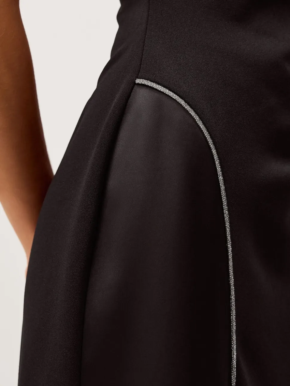 Monsoon Black Tansy Sparkle Trim Jersey Maxi Dress