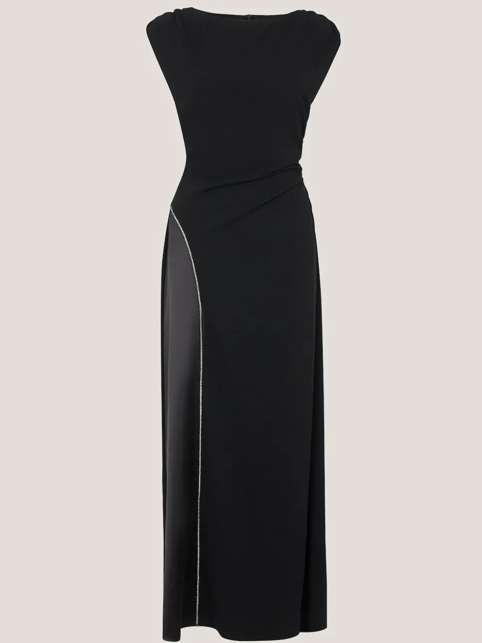Monsoon Black Tansy Sparkle Trim Jersey Maxi Dress