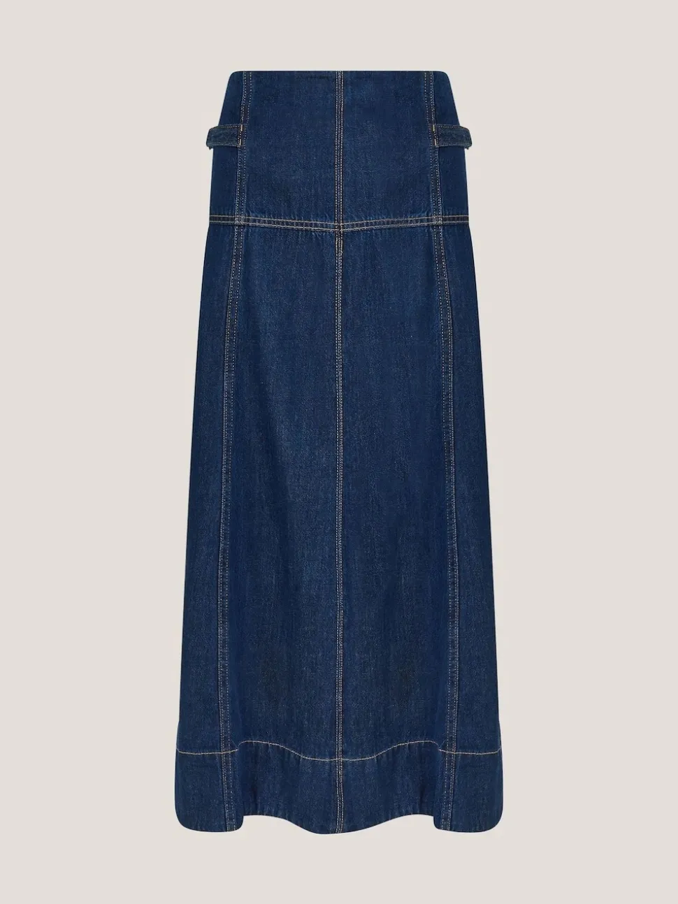 Monsoon Blue Brooke Seamed Denim Midi Skirt