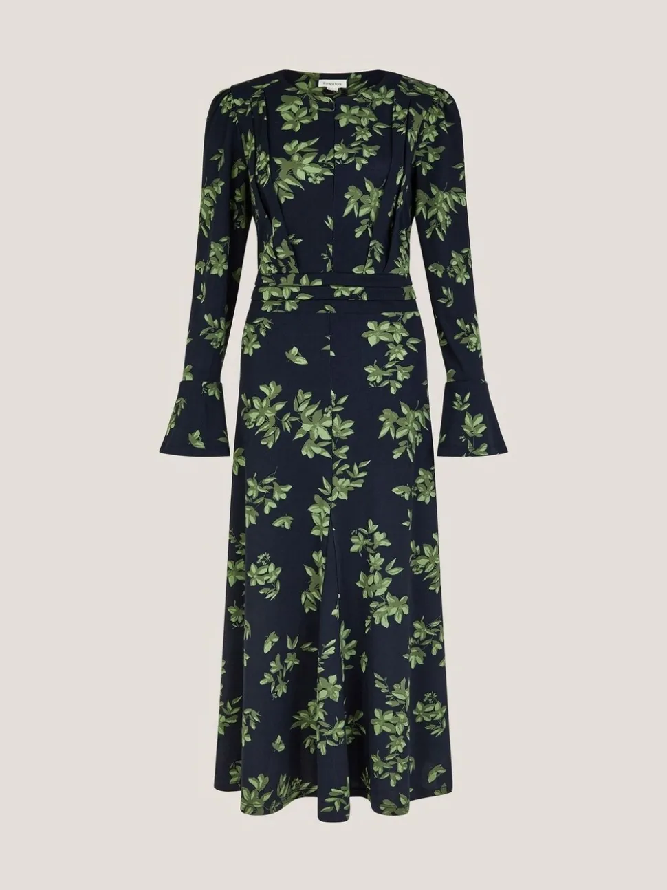 Monsoon Blue Joules Long Sleeve Jersey Midi Dress