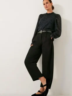 Monsoon Blue Larna Lace Long Sleeve Blouse