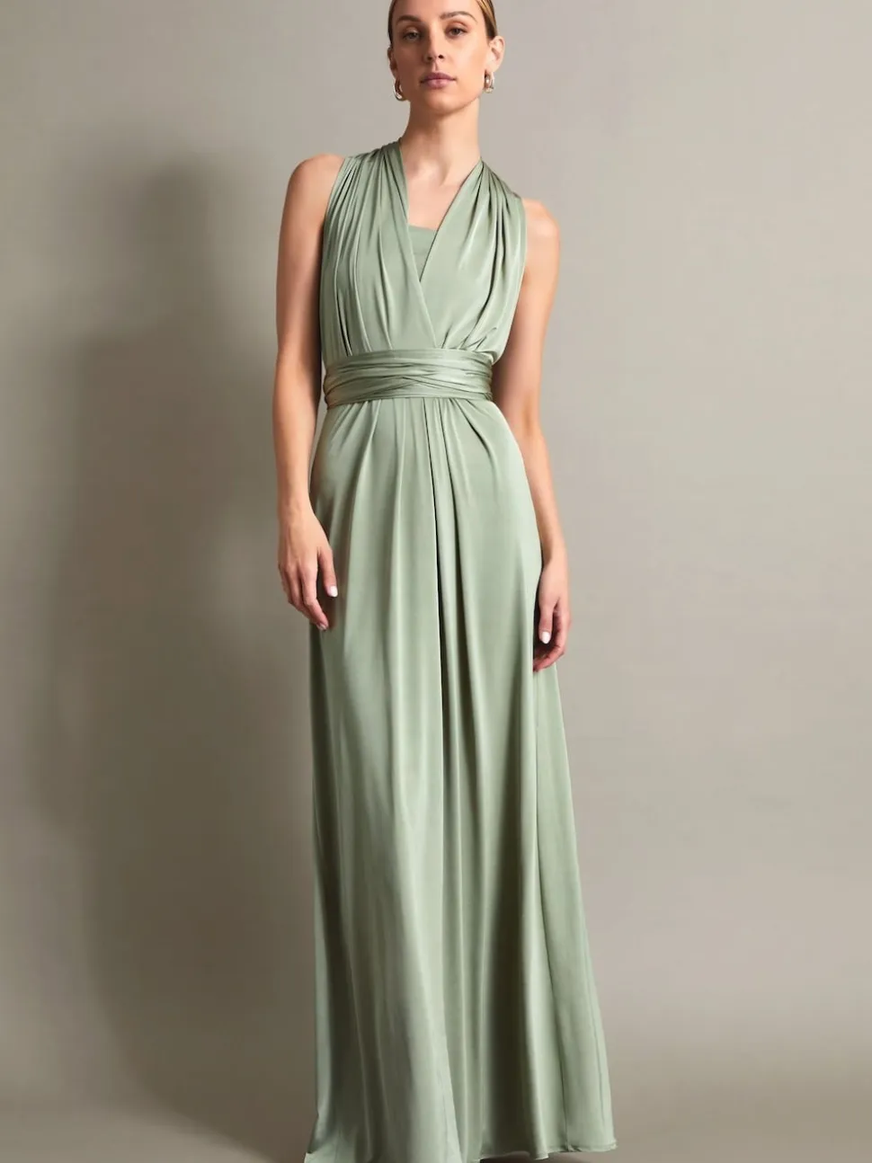 Monsoon Bottle Green Thea Multiway Bridesmaid Dress