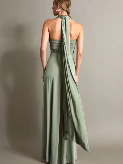 Monsoon Bottle Green Thea Multiway Bridesmaid Dress