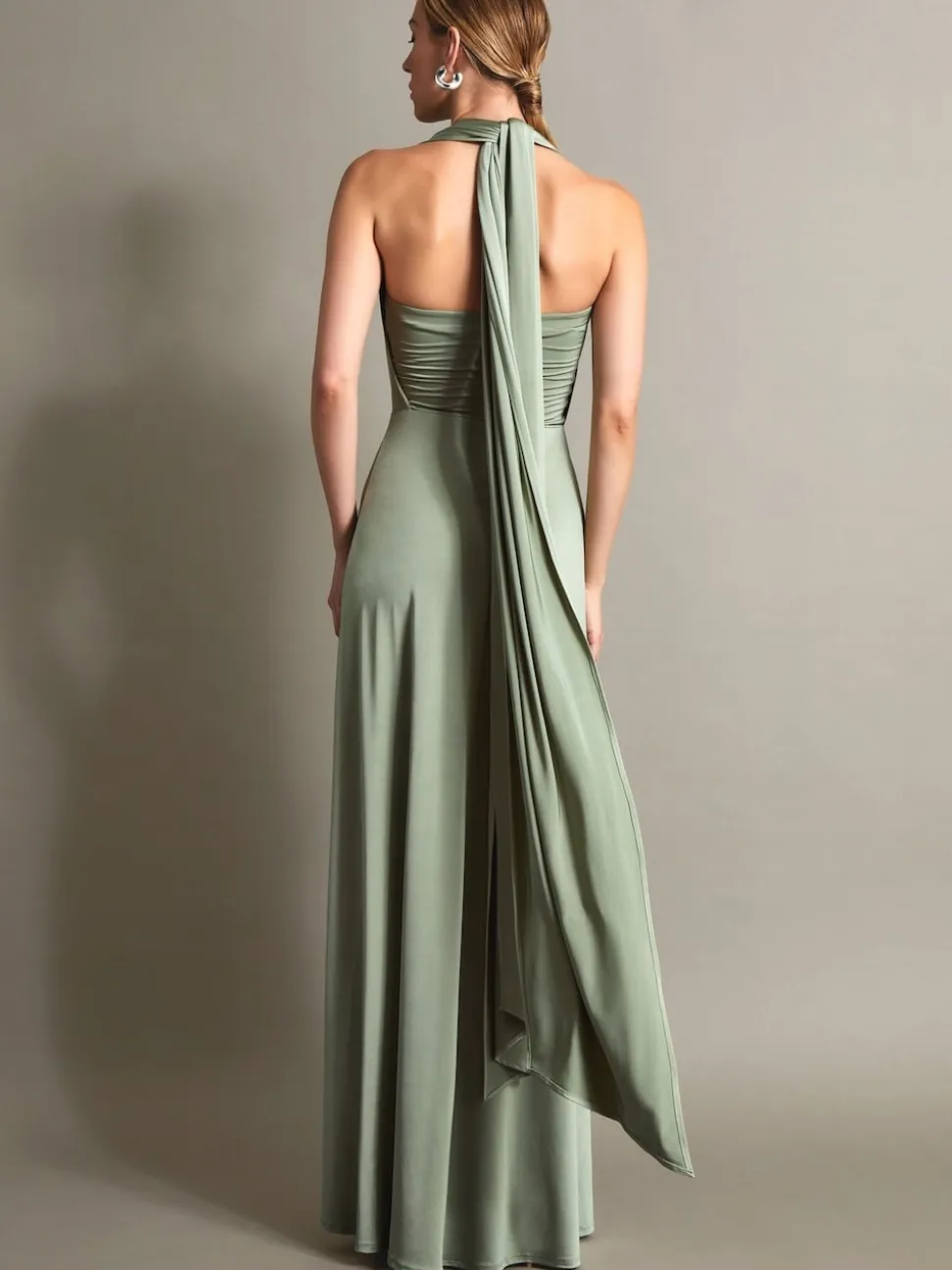 Monsoon Bottle Green Thea Multiway Bridesmaid Dress