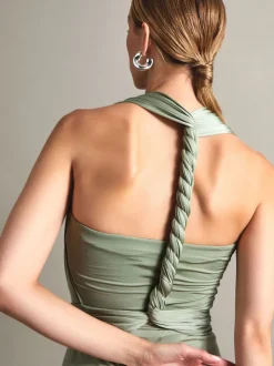 Monsoon Bottle Green Thea Multiway Bridesmaid Dress
