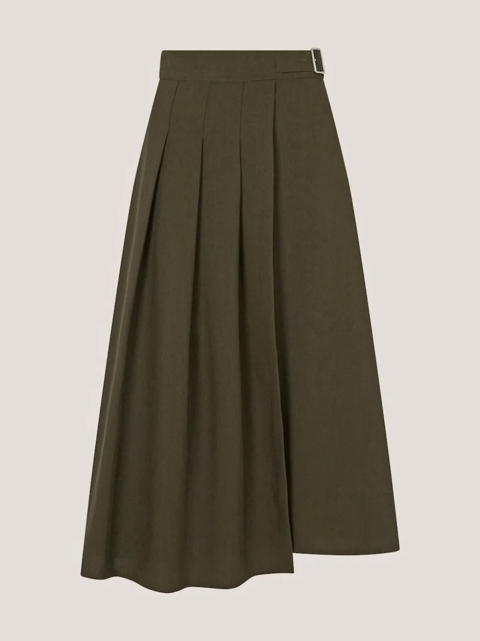 Monsoon Green Jillian Pleated Kilt Midi Skirt