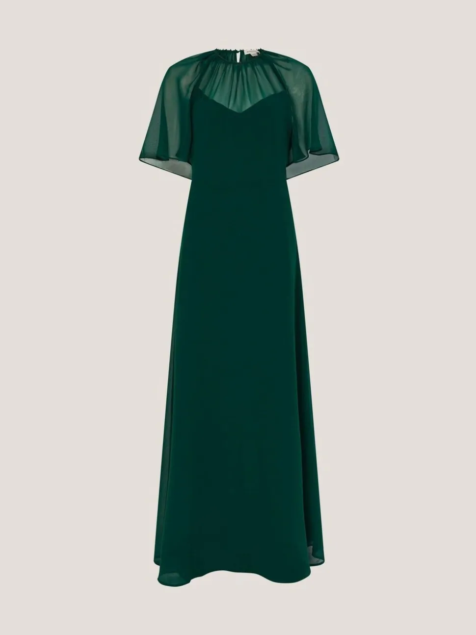 Monsoon Green Mona Angel Sleeve Maxi Dress