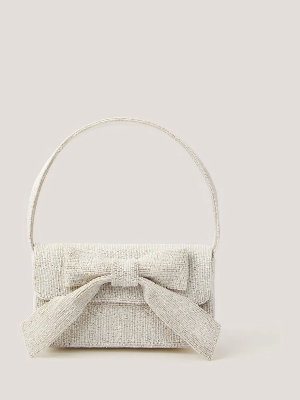 Monsoon Natural Ayla Beaded Bow Bag