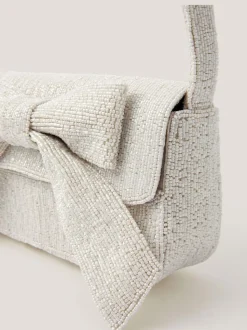 Monsoon Natural Ayla Beaded Bow Bag