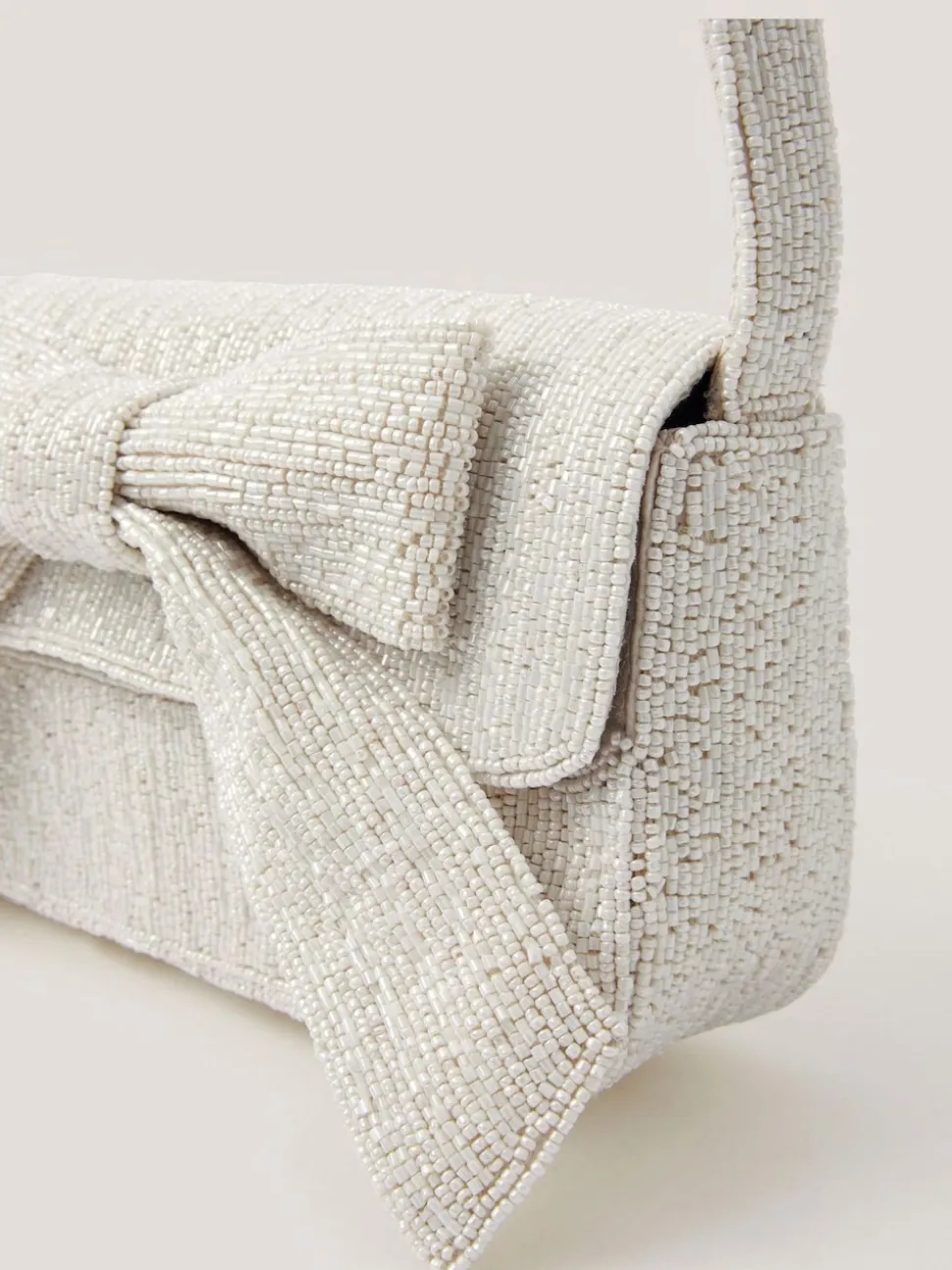 Monsoon Natural Ayla Beaded Bow Bag