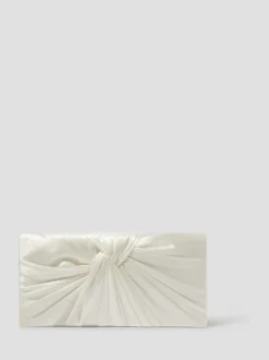 Monsoon Natural Talia Twisted Satin Clutch Bag