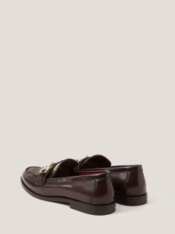 Monsoon Red Britt Fringe Leather Loafers