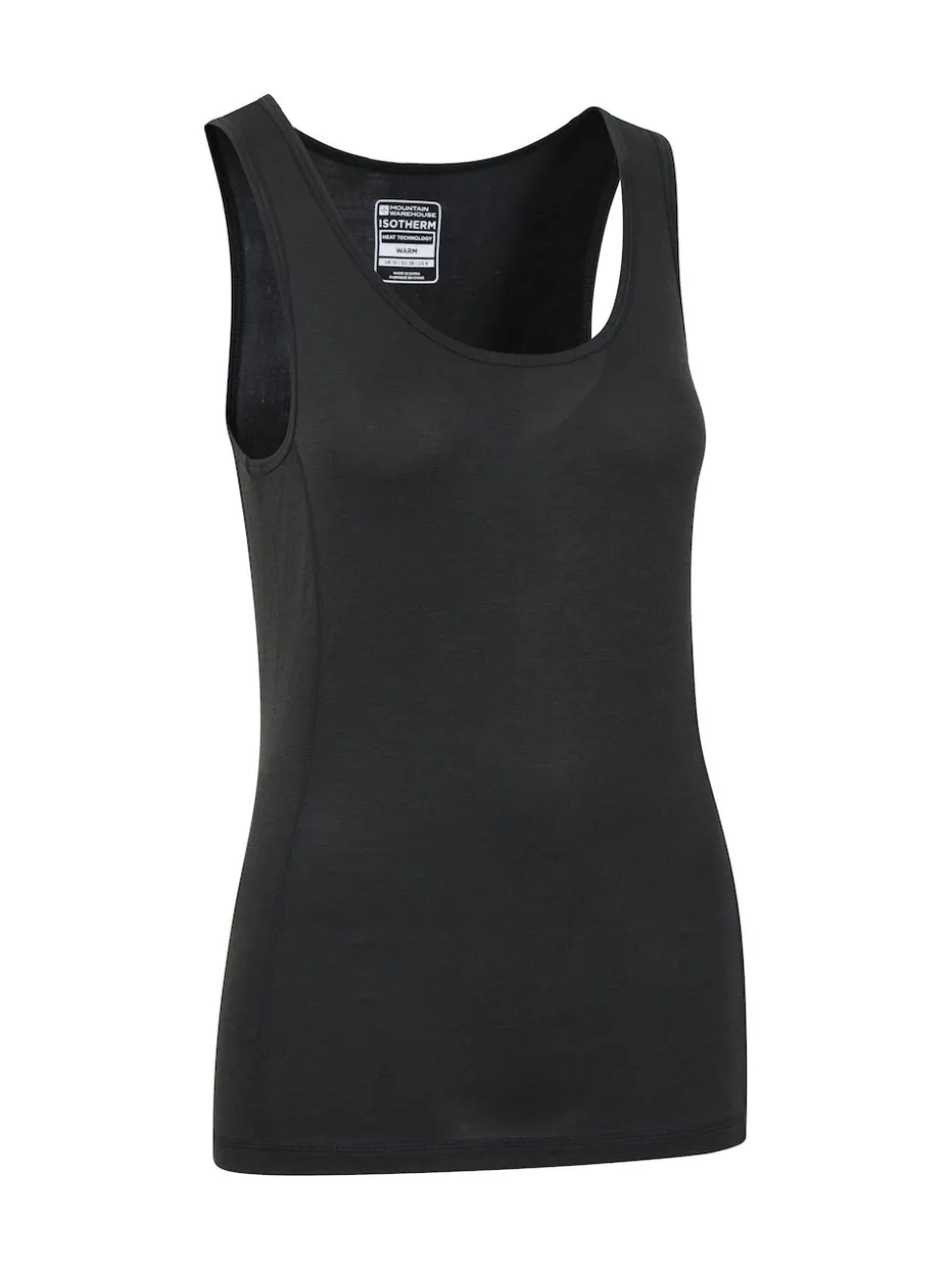 Mountain Warehouse Black Keep The Heat Womens IsoTherm Thermal Vest Top