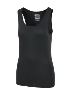 Mountain Warehouse Black Keep The Heat Womens IsoTherm Thermal Vest Top