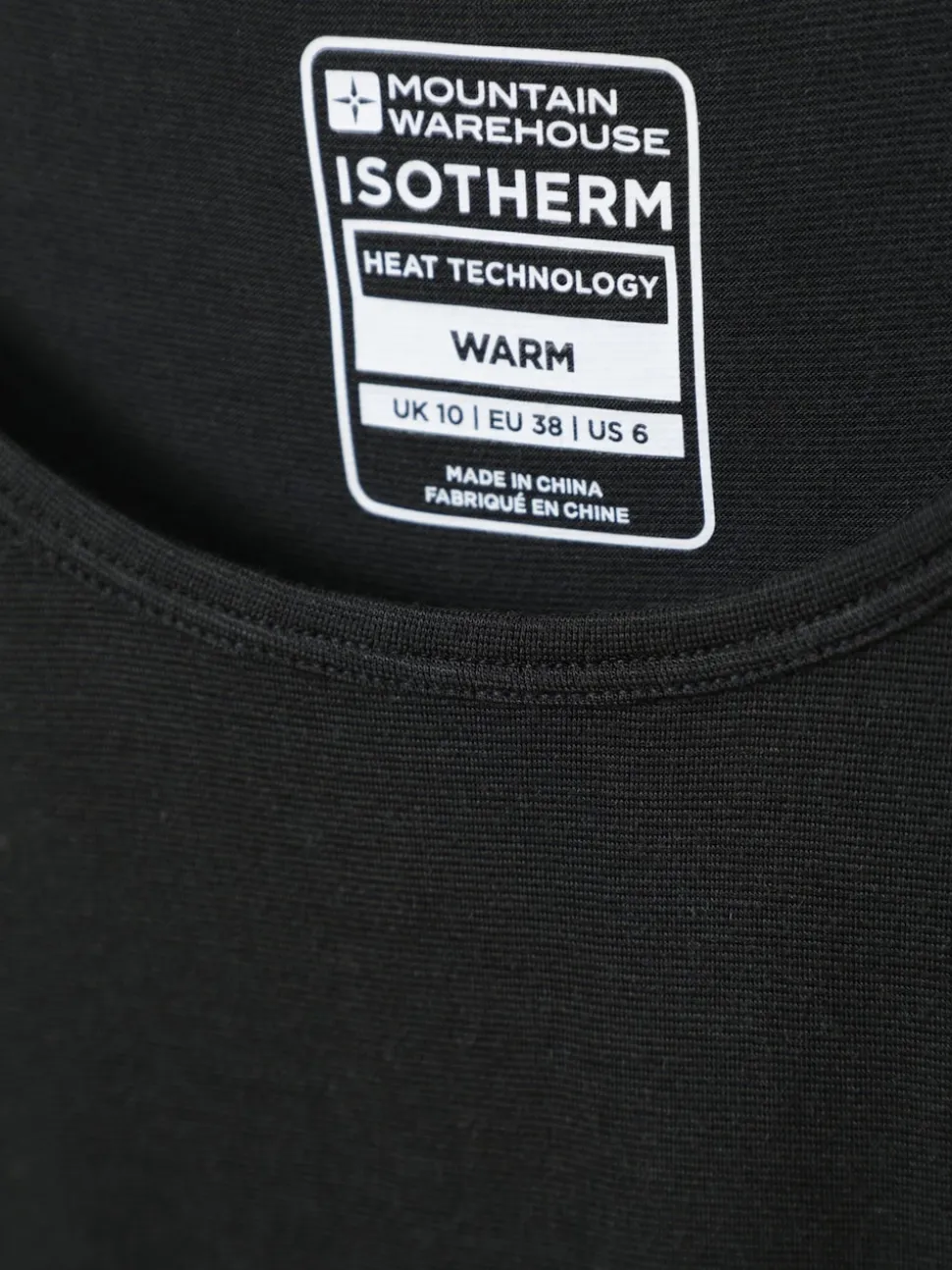 Mountain Warehouse Black Keep The Heat Womens IsoTherm Thermal Vest Top