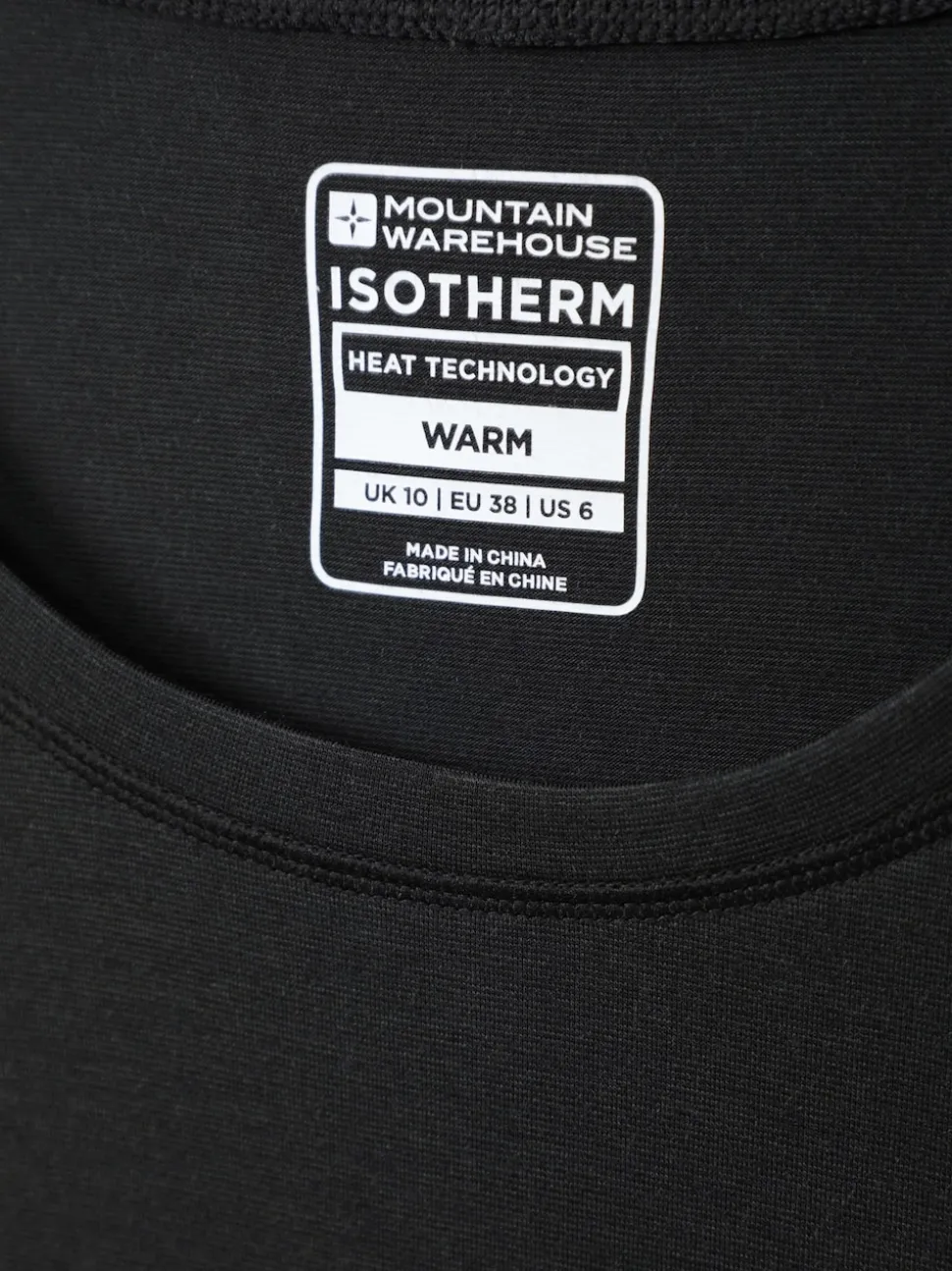 Mountain Warehouse Black Keep The Heat Quick Drying Thermal Top