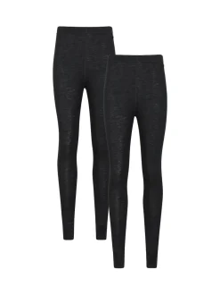 Mountain Warehouse Black Womens Merino Thermal Trousers Multipack